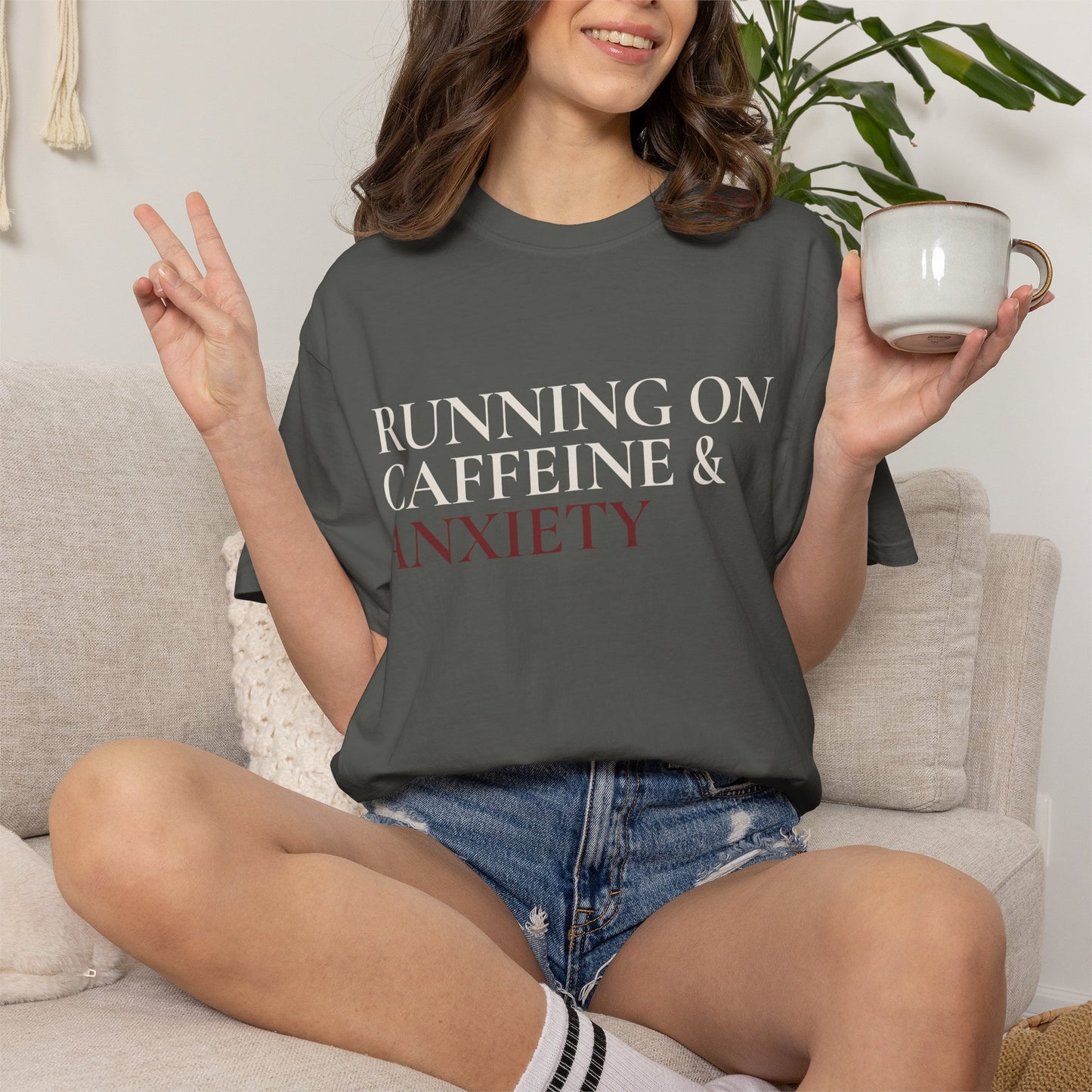 Running on Caffeine & Anxiety T-Shirt